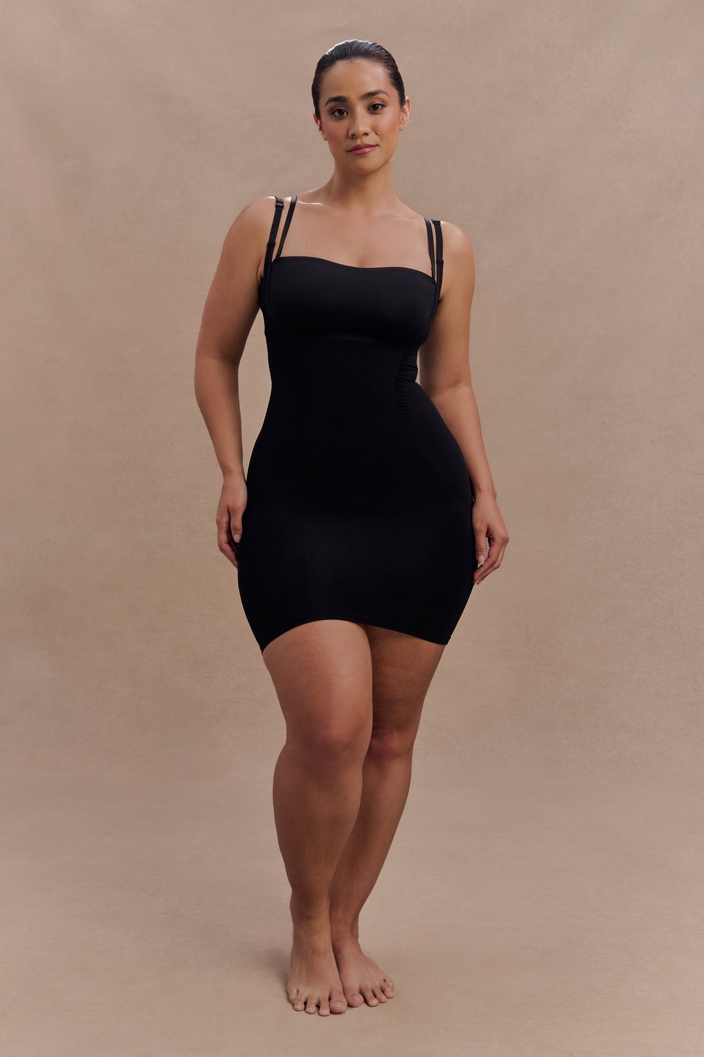 Vestido mini moldeador sin espalda Jocelyn - Negro