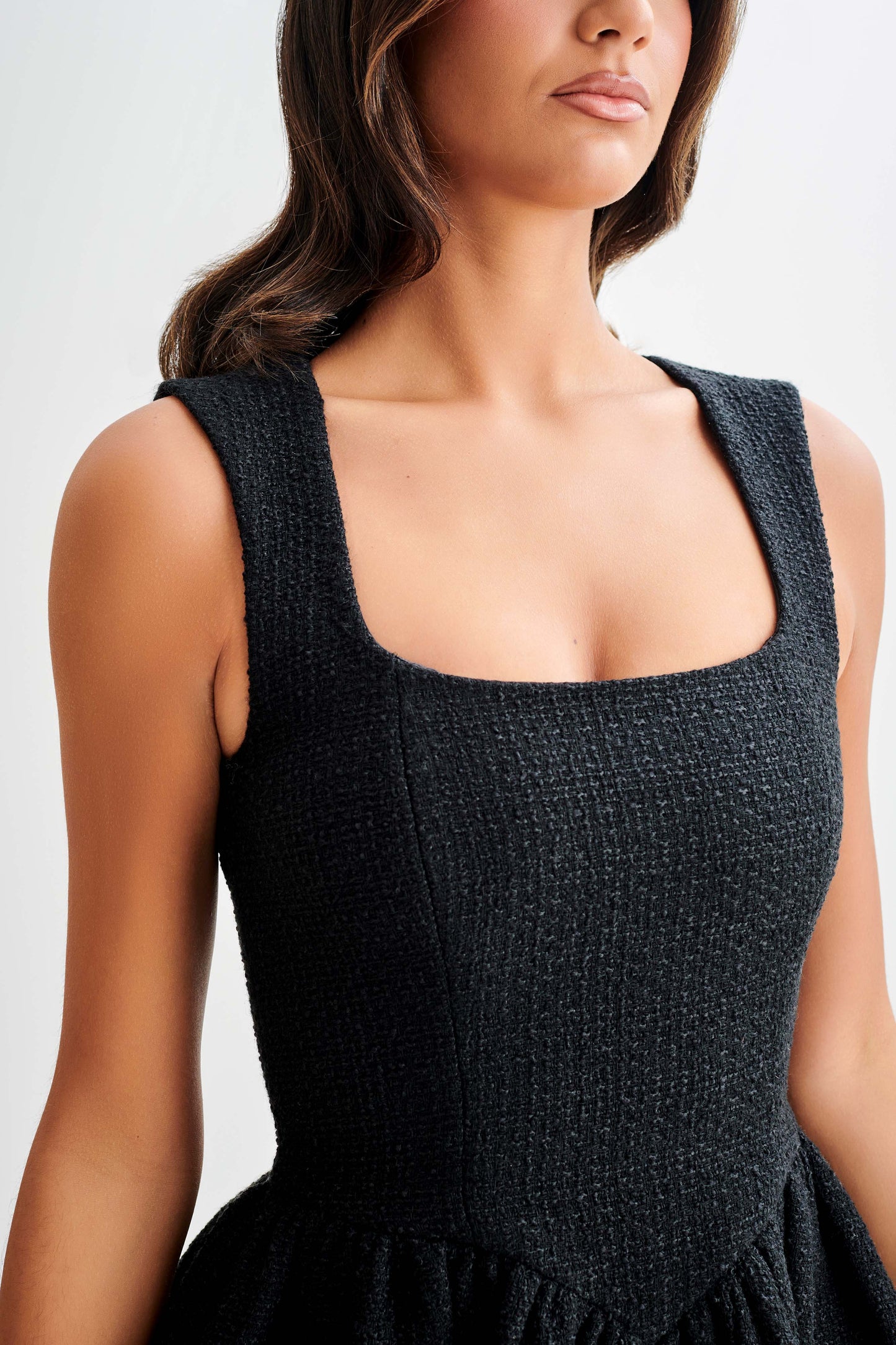 Vestido mini de bucle Jennifer - Negro