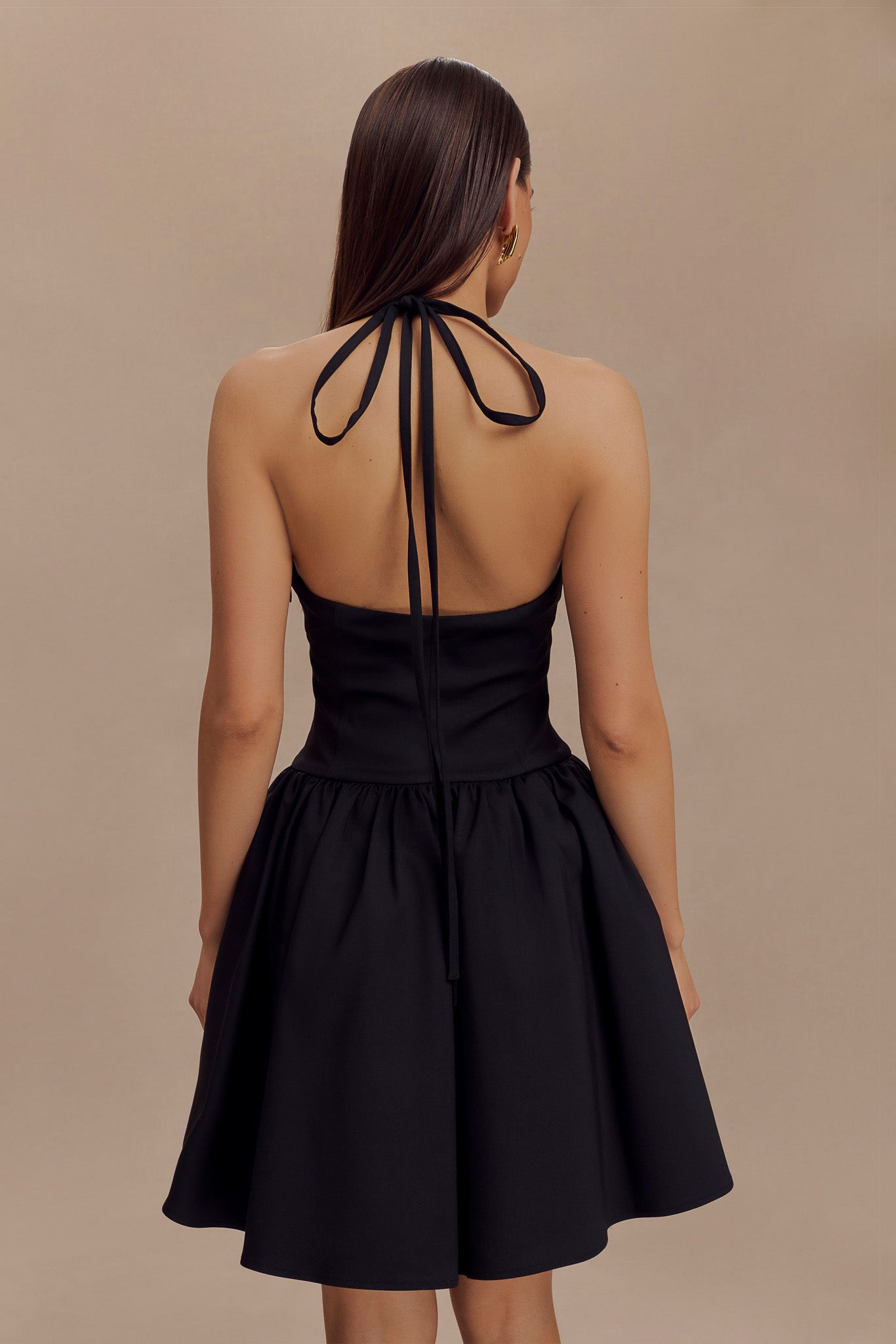 Vestido mini halter Ruby - Negro