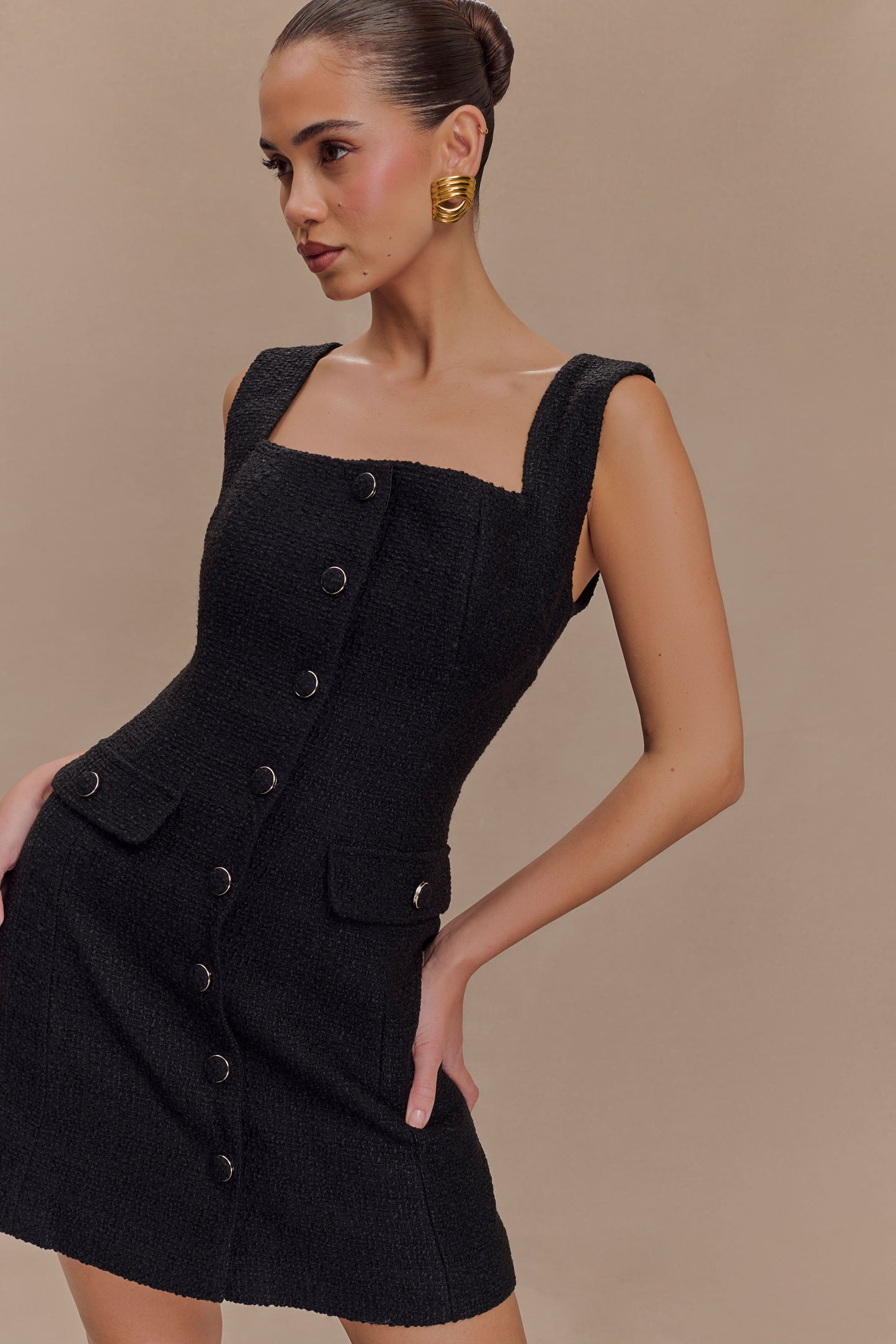 Vestido Mini de Encaje Desire - Negro