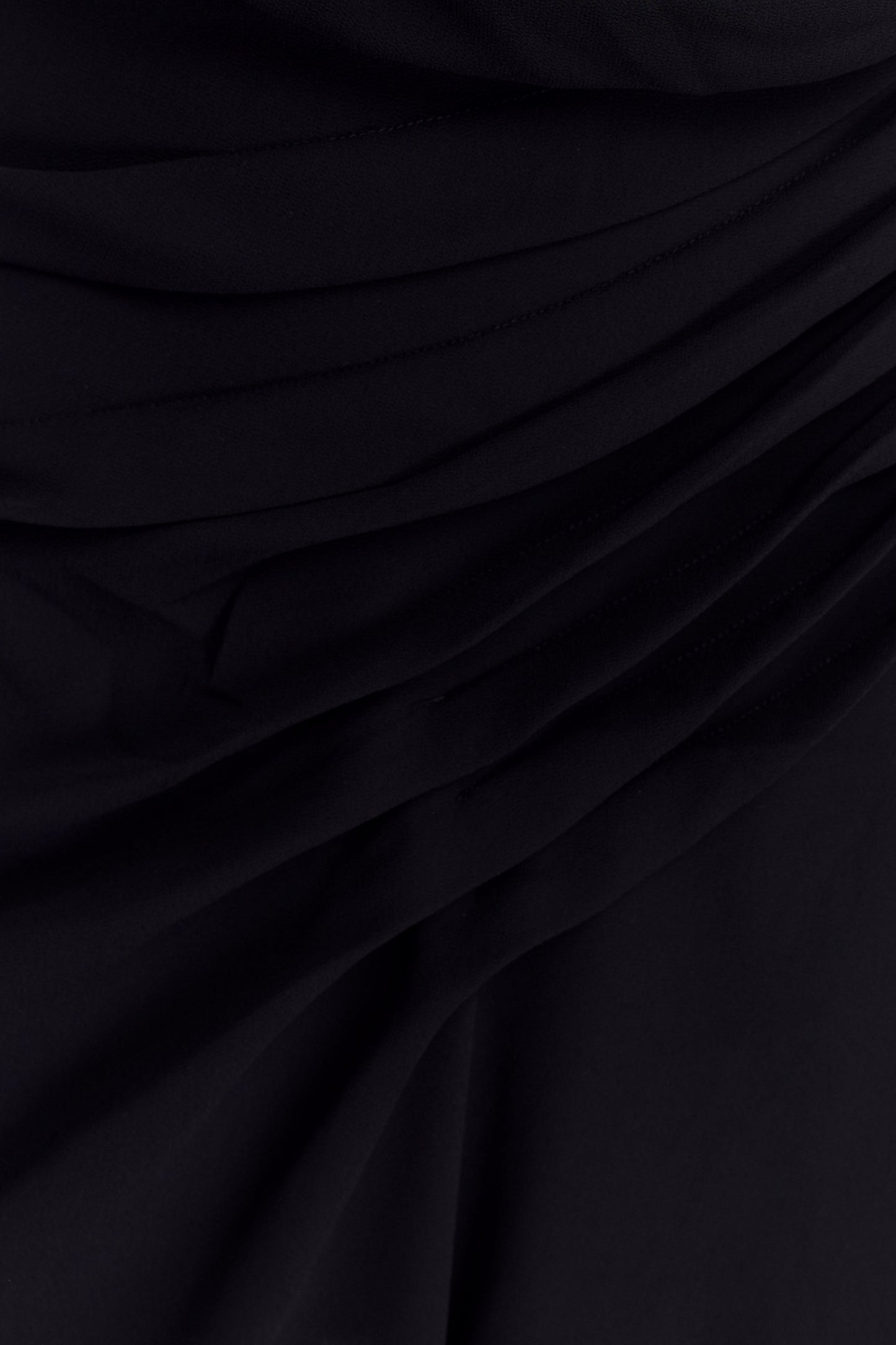 Vestido mini de gasa Oria - Negro