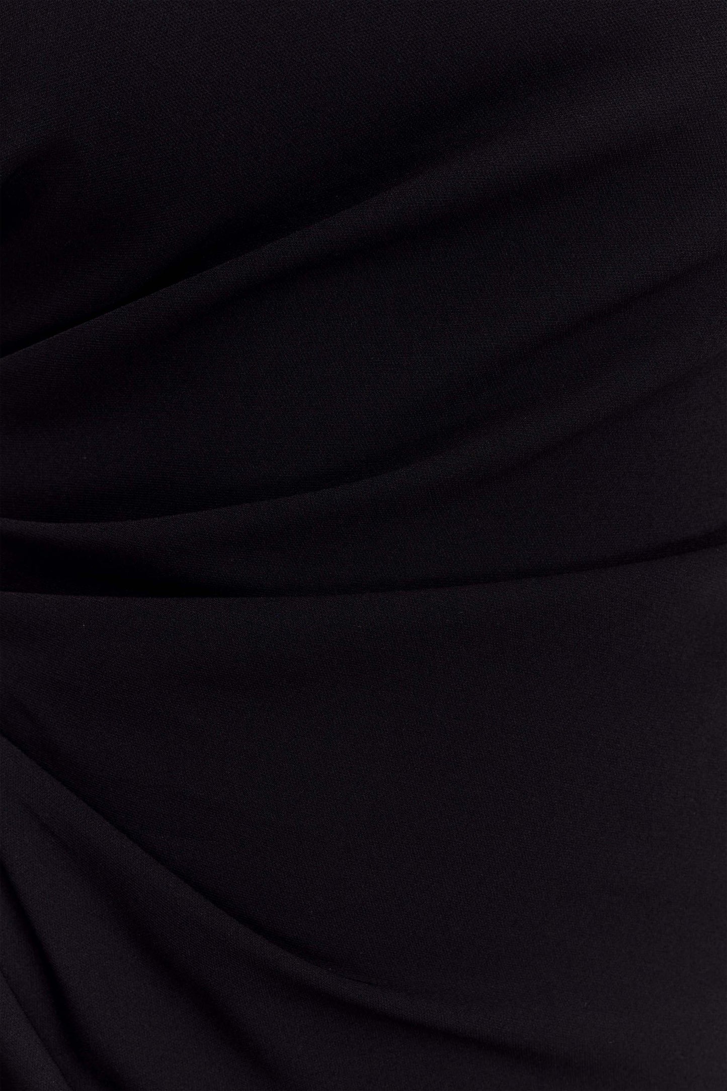 Vestido largo de crepé con un solo hombro Adalyn - Negro