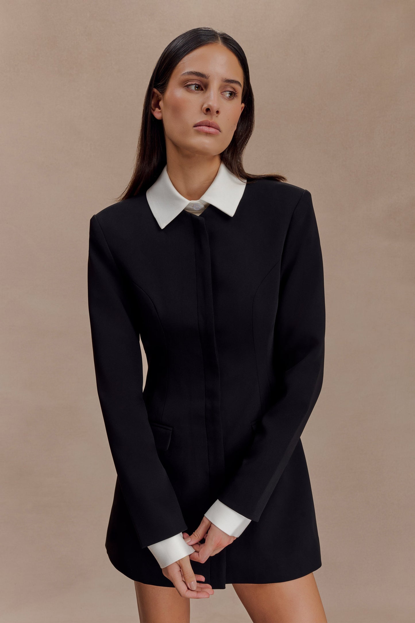 Vestido mini de traje Gretchen - Negro