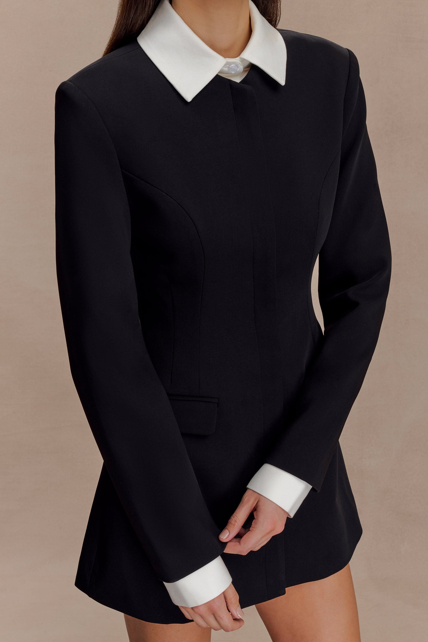 Vestido mini de traje Gretchen - Negro