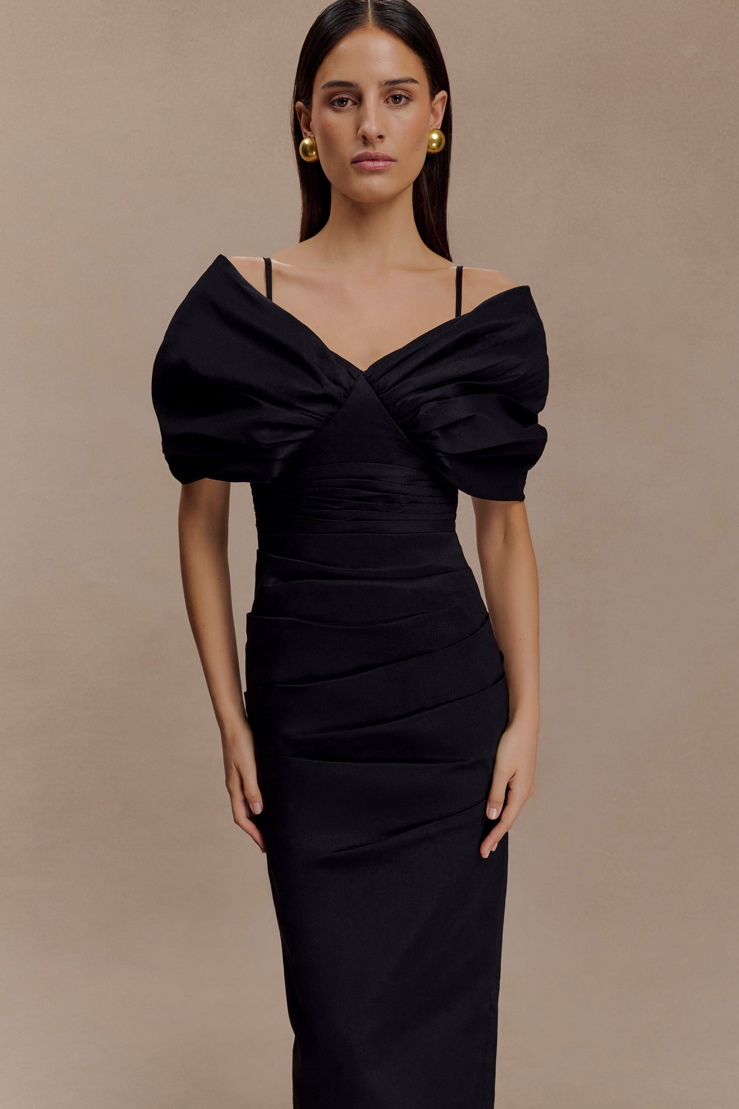 Vestido Maxi Thelma Bardot - Negro