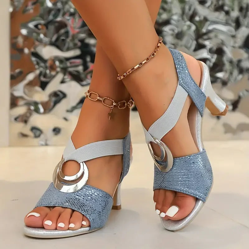 Jasmina – Elegantes stilettos con correas y hebilla decorativa