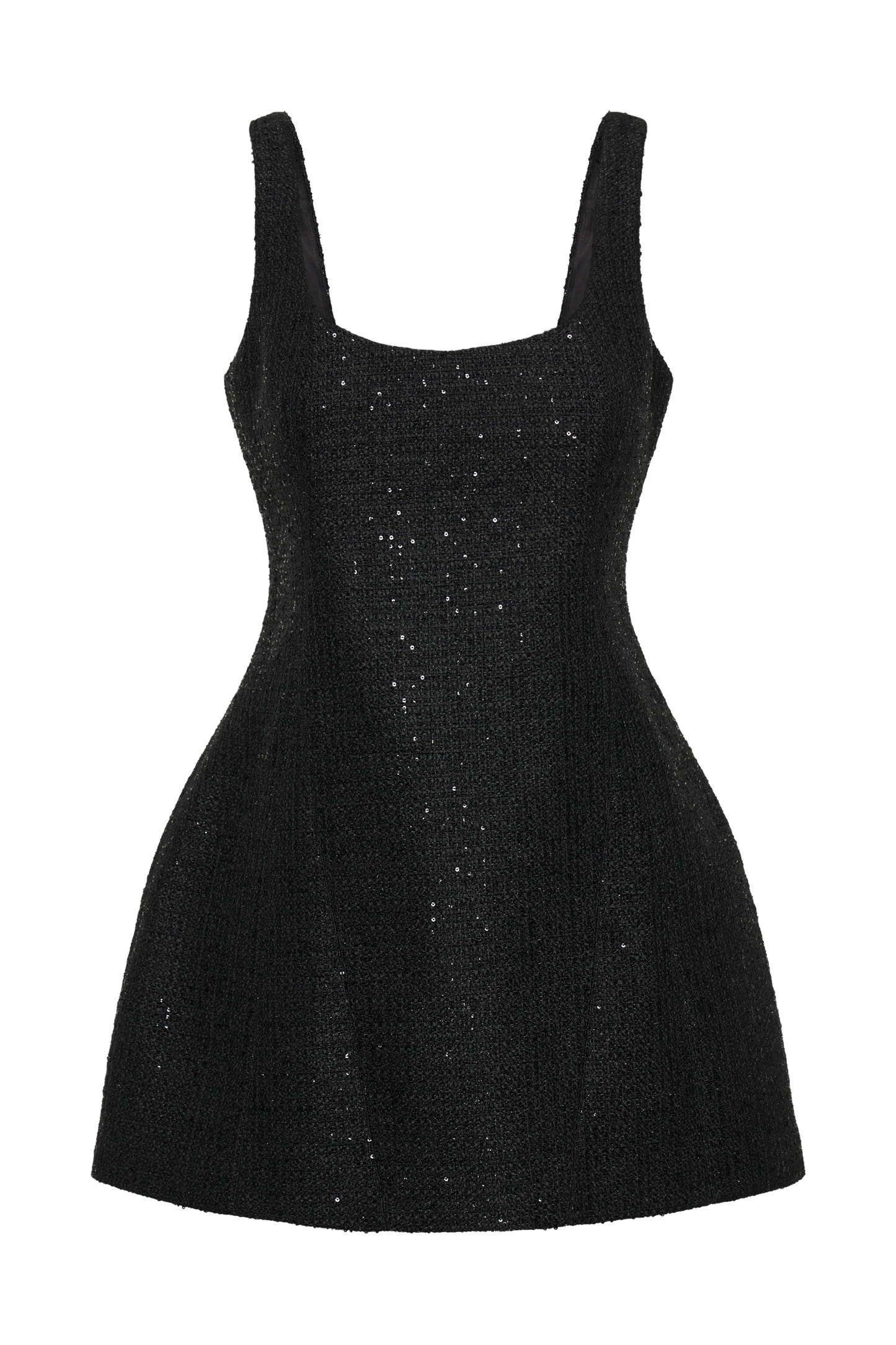 Vestido mini Beth Tweed - Negro