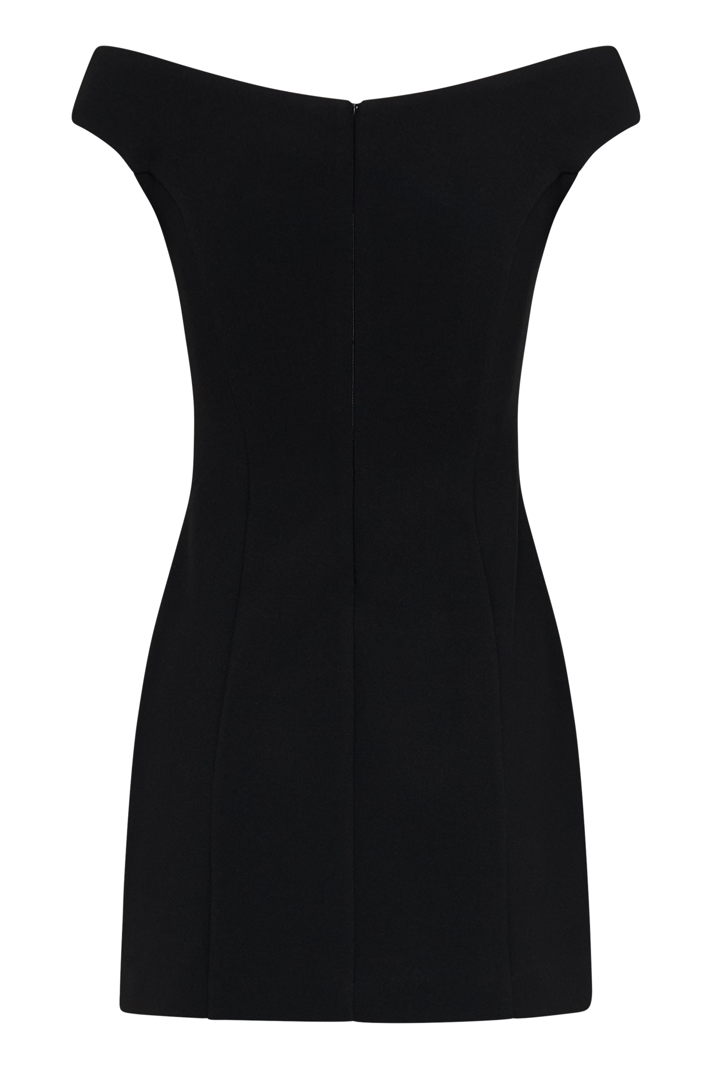 Vestido mini sin hombros Cassidy Crepe - Negro