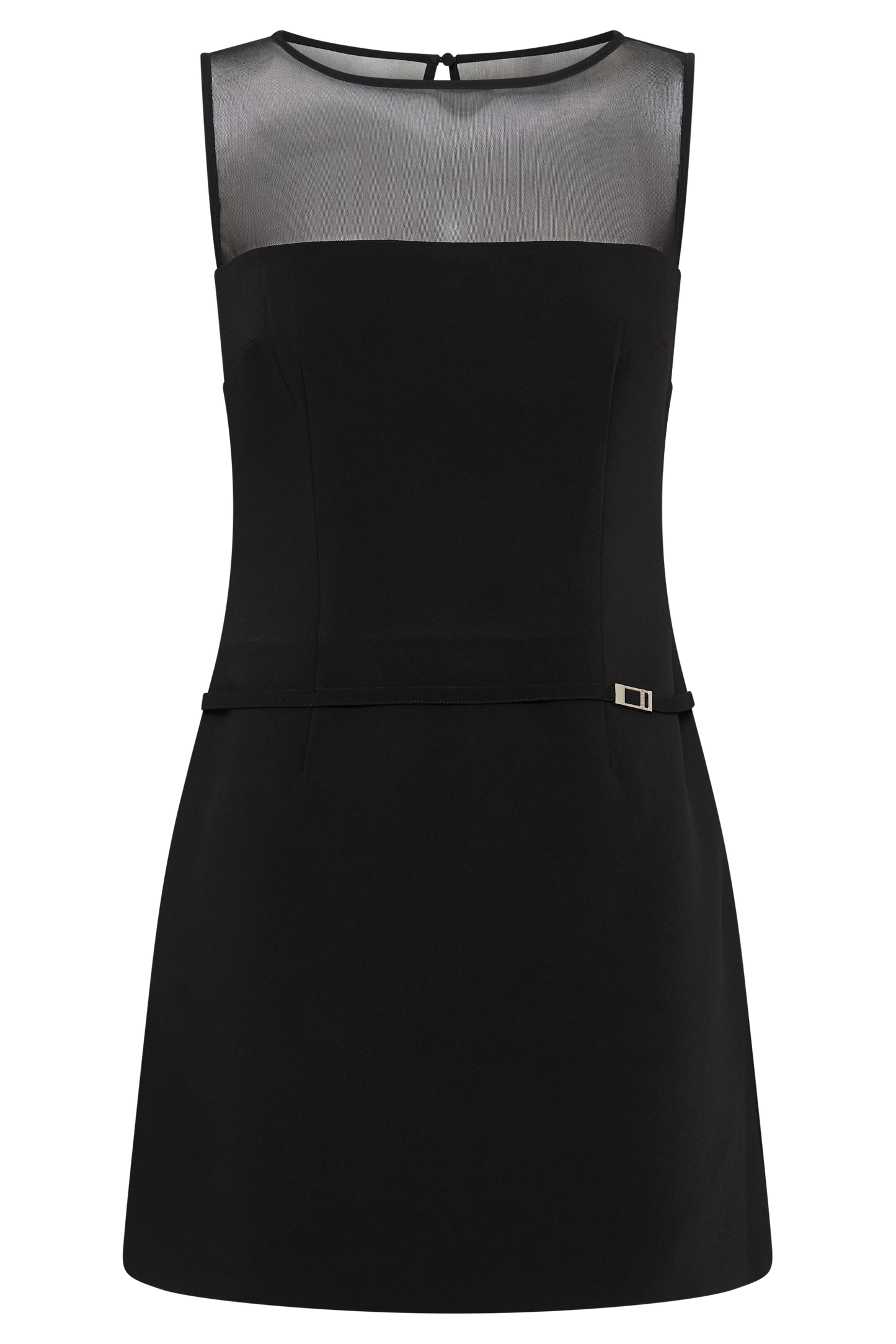 Vestido mini con cinturón de Sute de Posie - Negro