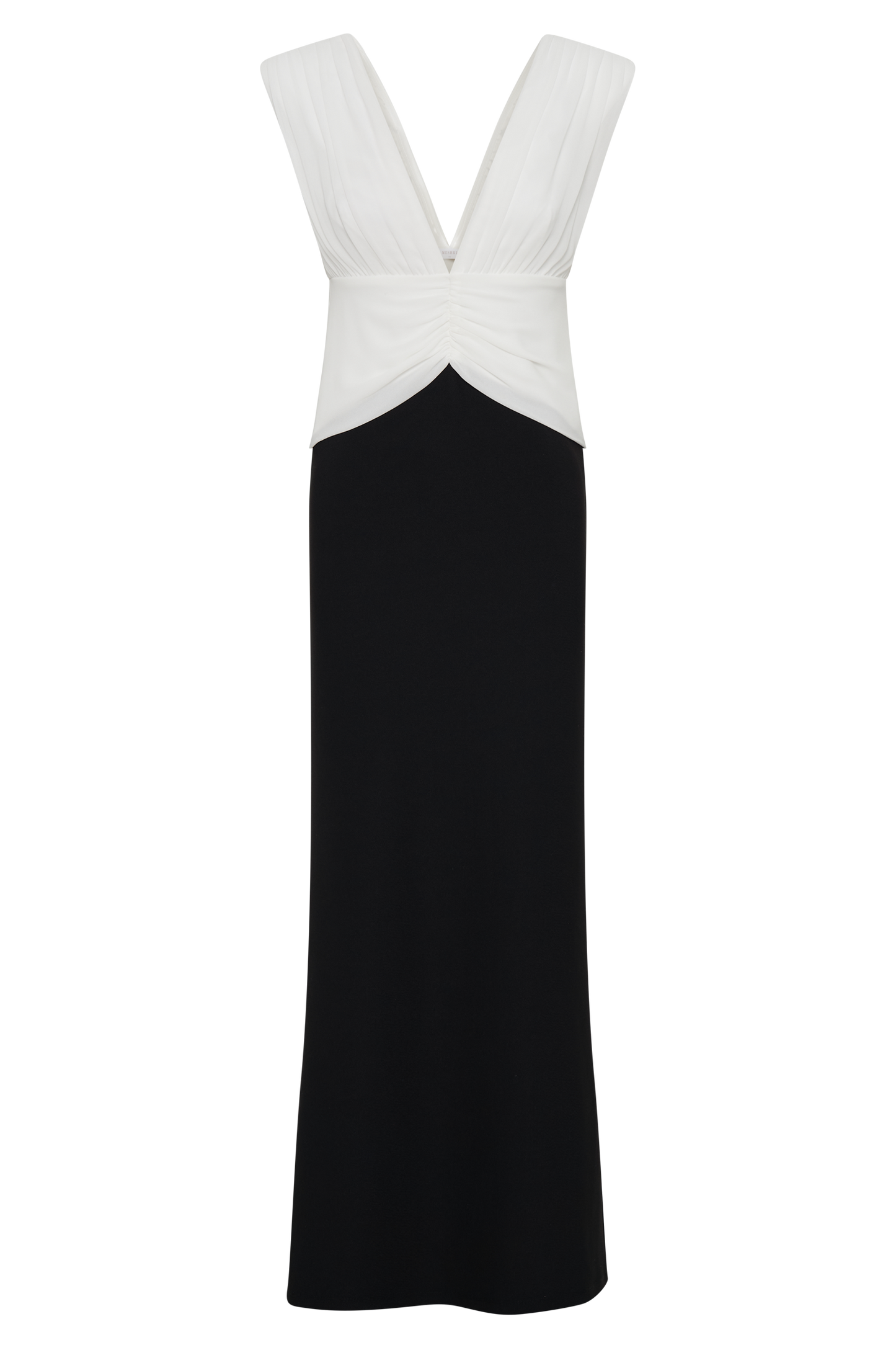 Vestido maxi Monique Contrast - Negro