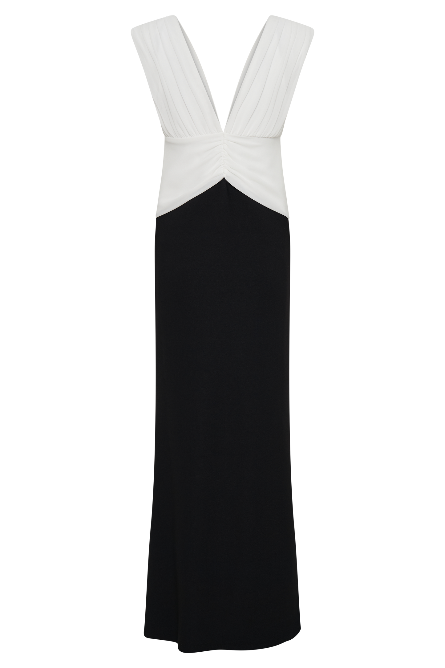 Vestido maxi Monique Contrast - Negro