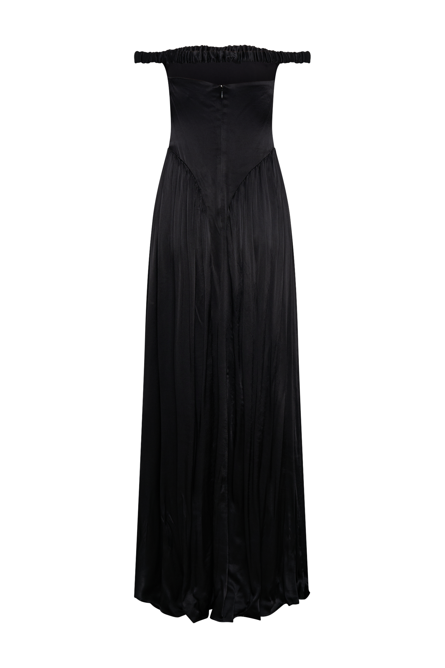 Vestido largo con cintura caída de coco - Negro