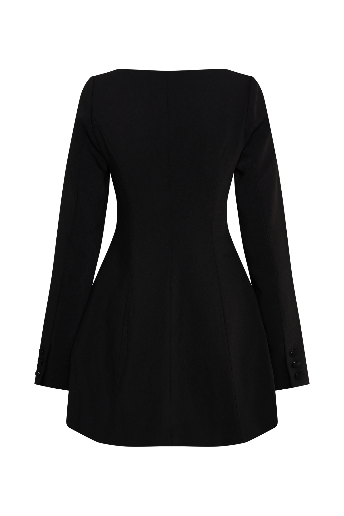Vestido Mini de Sastre en Cuello de Barco Jolie - Negro
