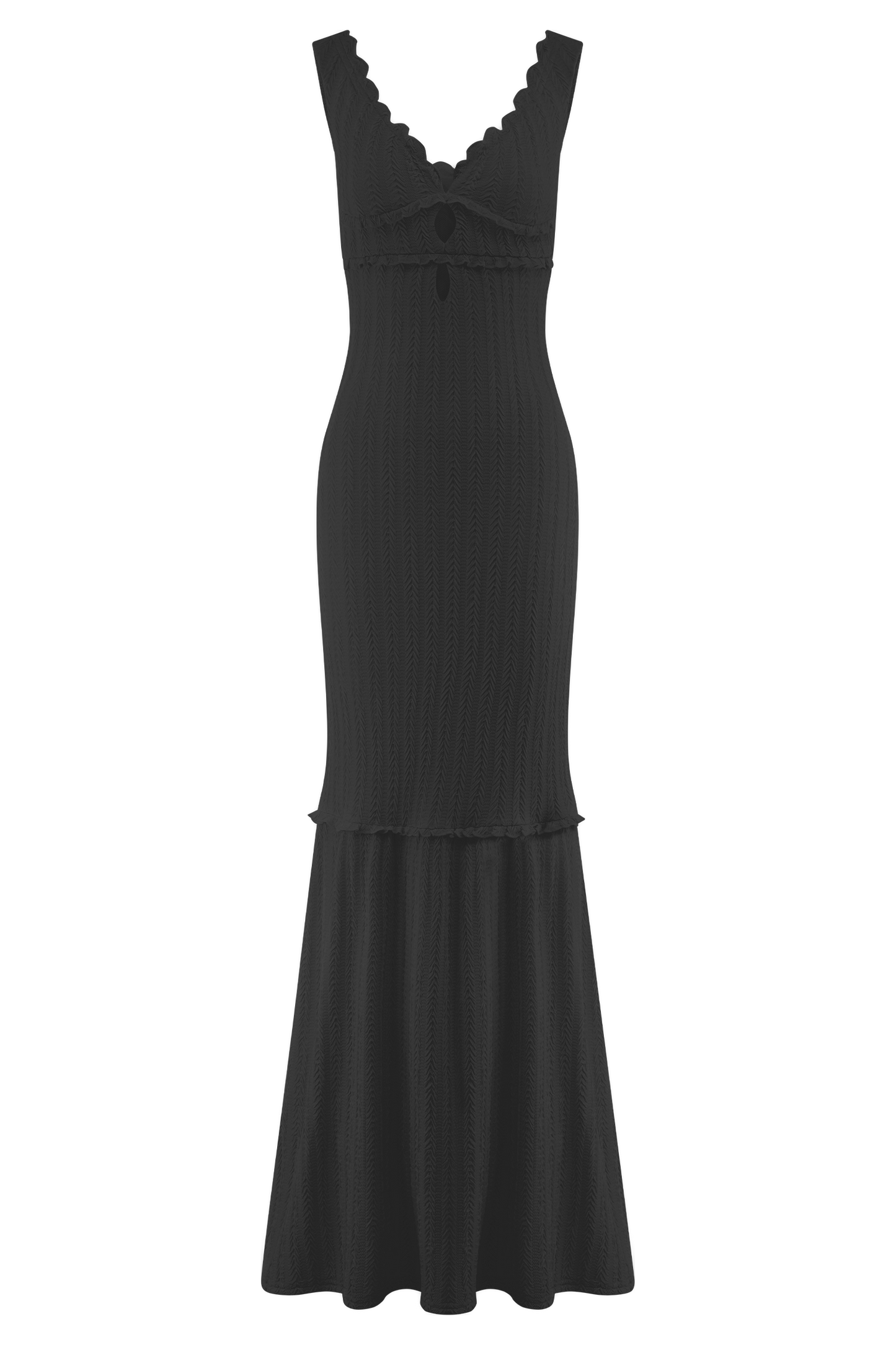 Vestido largo Maxi de hombro descubierto Natalie - Negro