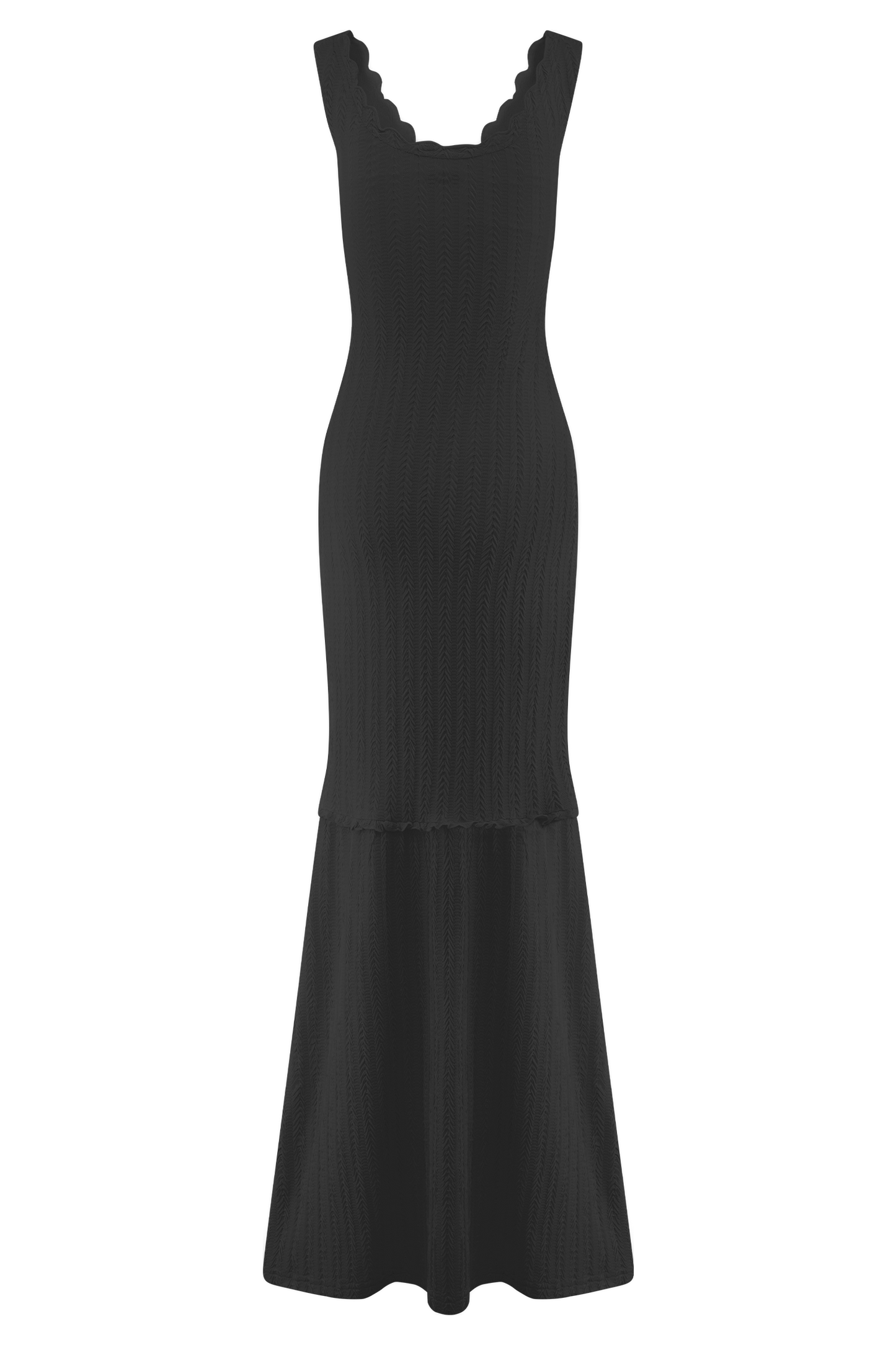 Vestido largo Maxi de hombro descubierto Natalie - Negro