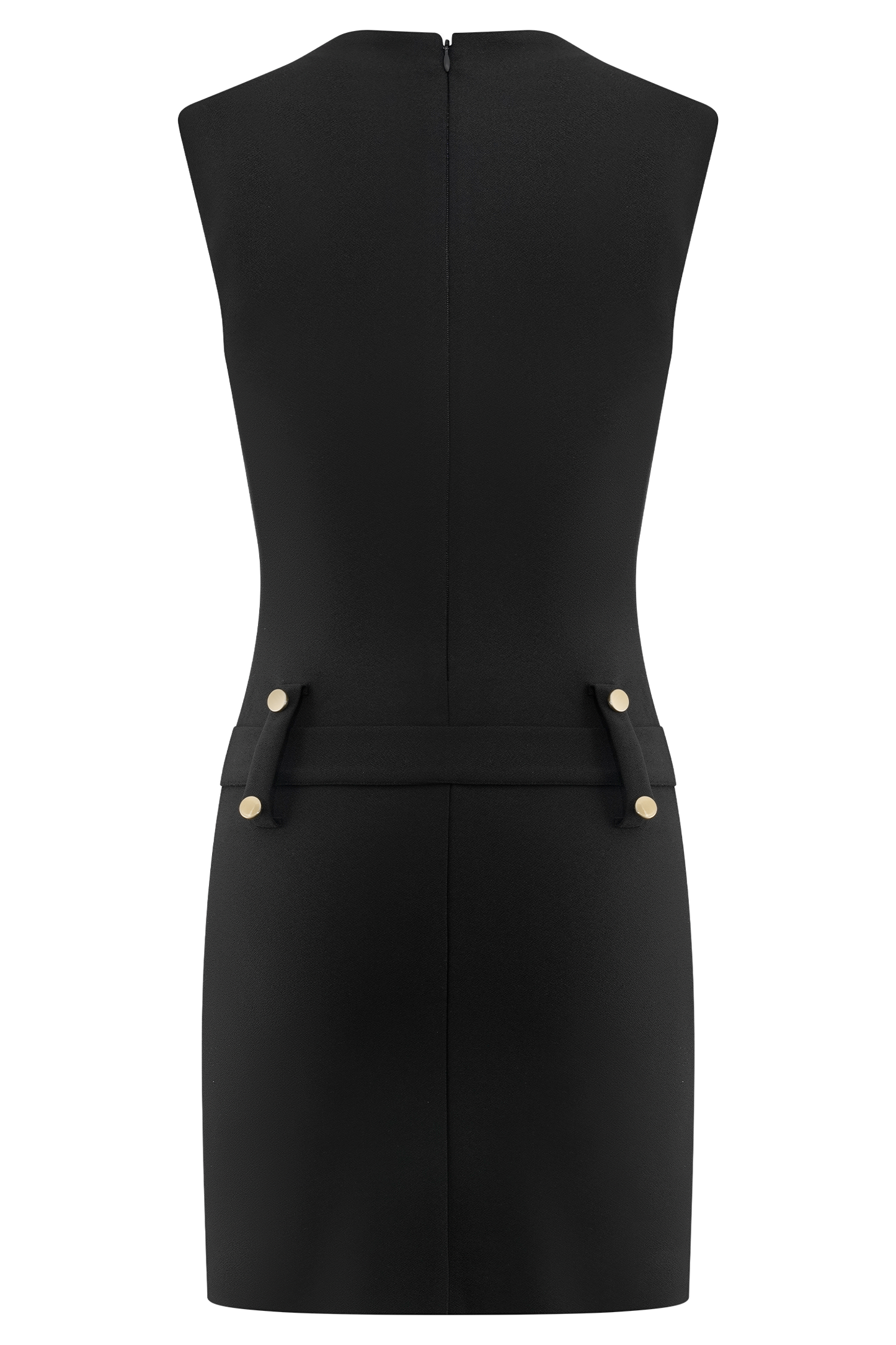 Vestido Mini de Crepé Stretch Scheana - Negro