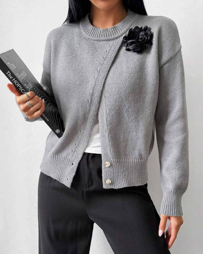 Camiseta de Tendencia con Dobladillo Hendido