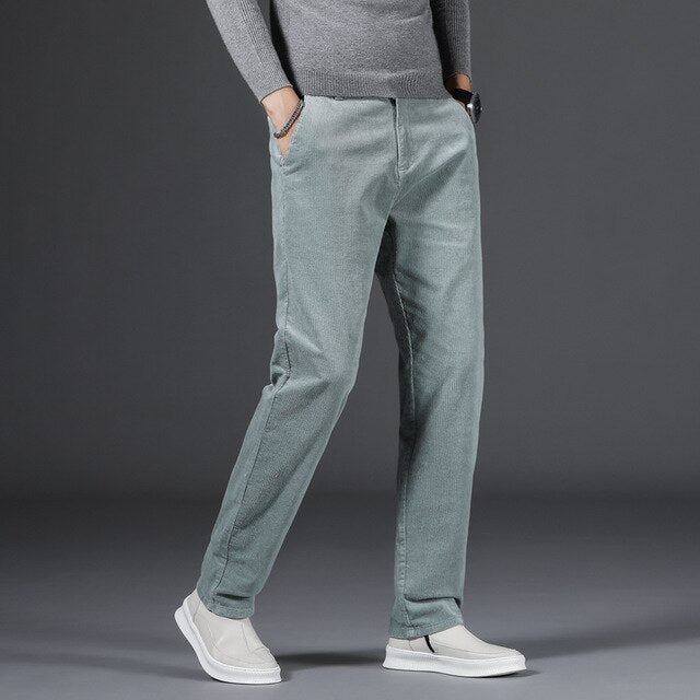 Lorance™ | Pantalones de pana de talle medio
