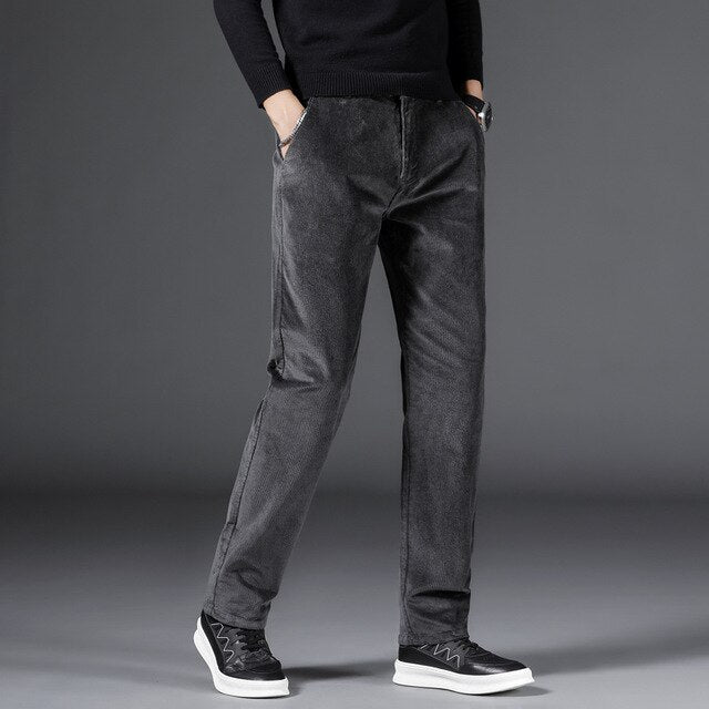 Lorance™ | Pantalones de pana de talle medio