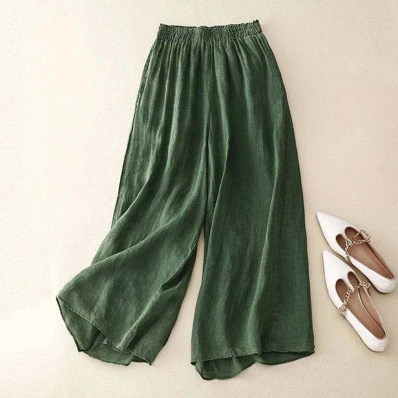 Nicolé - Pantalones de lino elegantes