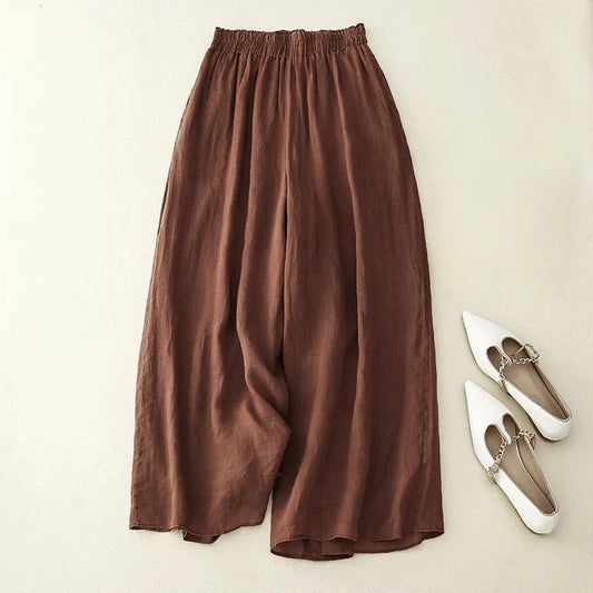Nicolé - Pantalones de lino elegantes