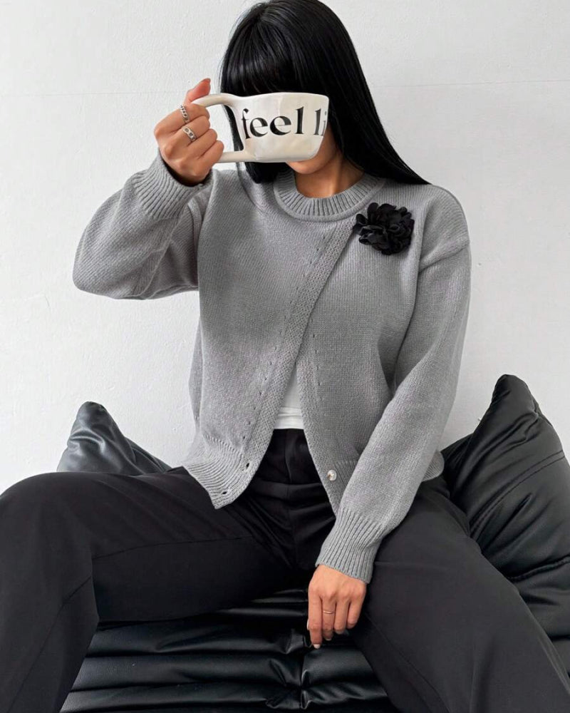 Camiseta de Tendencia con Dobladillo Hendido