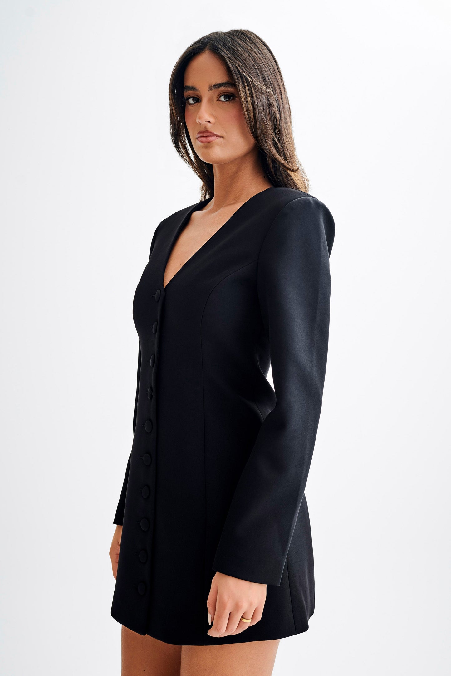 Vestido mini blazer de manga larga Hurley - Negro