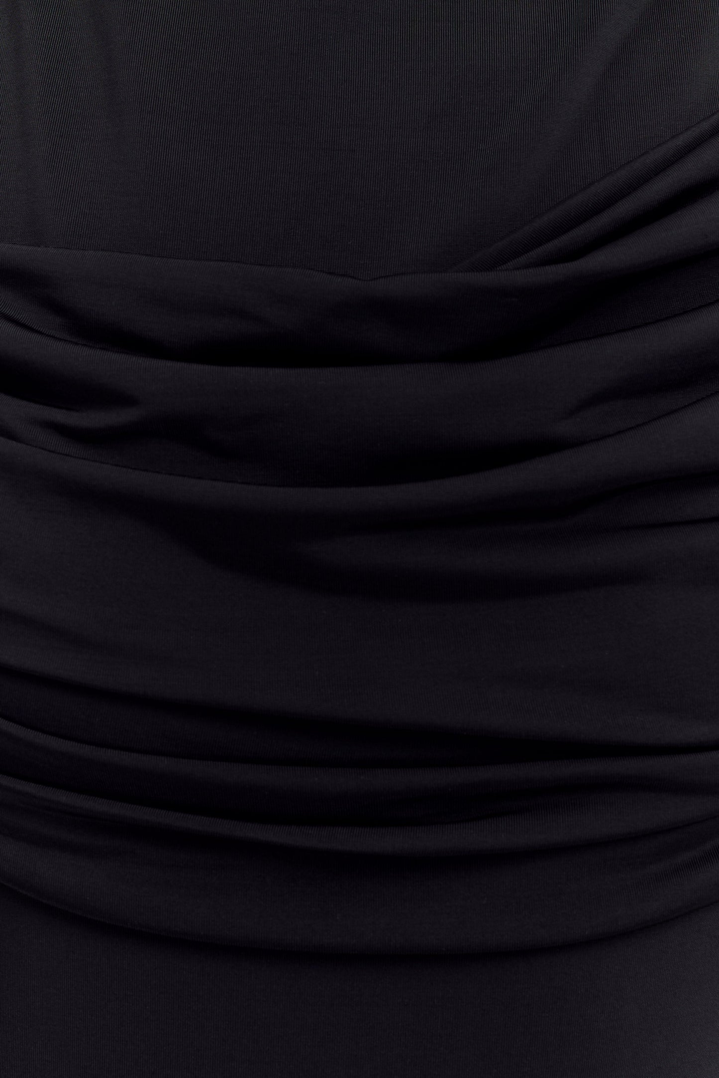 Vestido largo maxi de caída fluida Henley Slinky - Negro