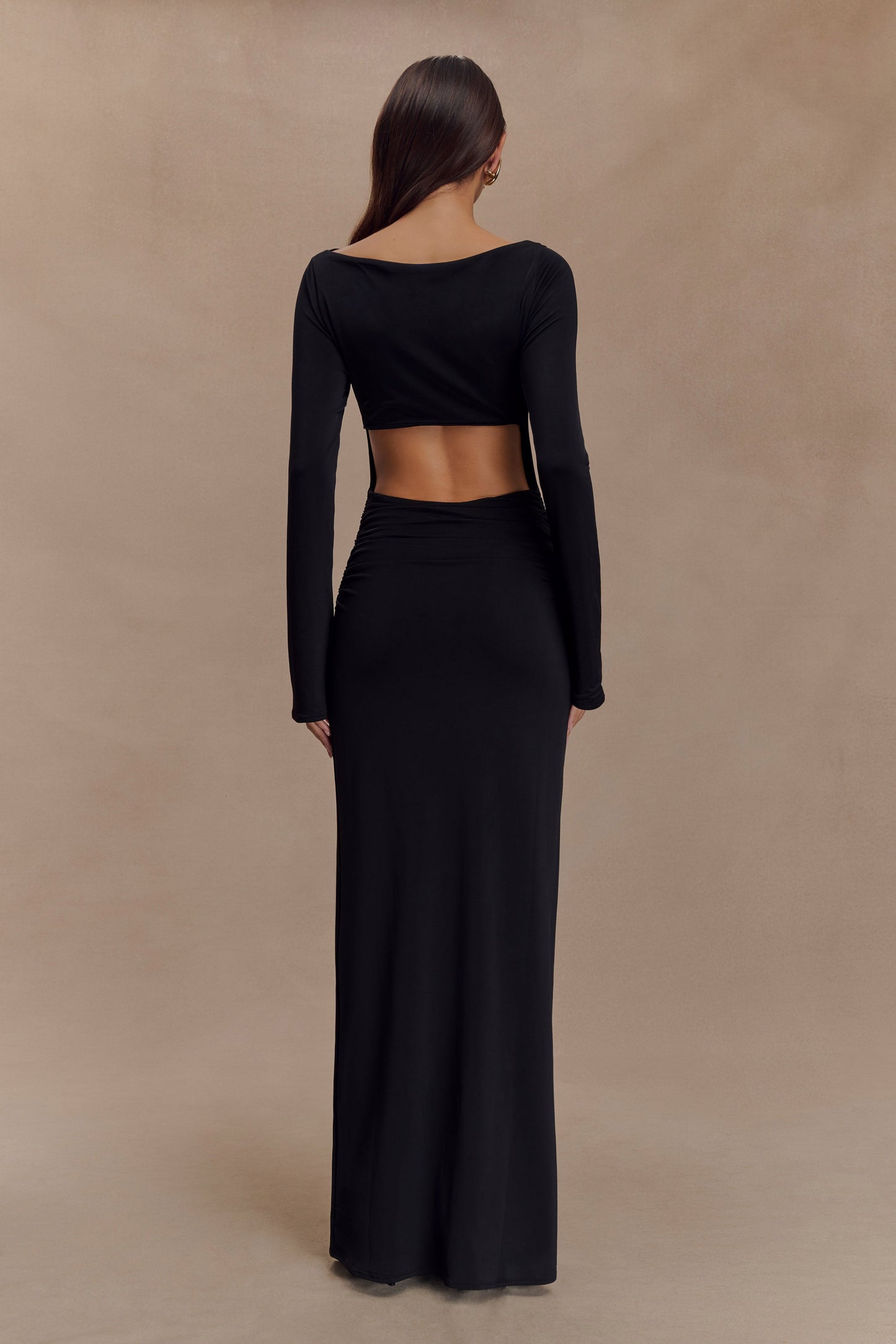 Vestido largo maxi con aberturas Vienna Slinky - Negro