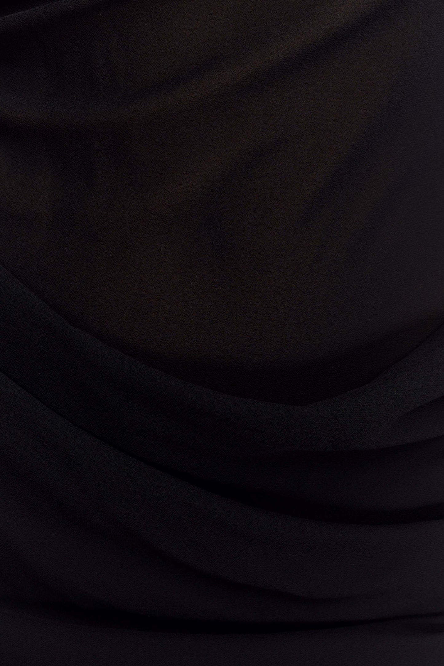Vestido maxi de gasa drapeada Daria - Negro