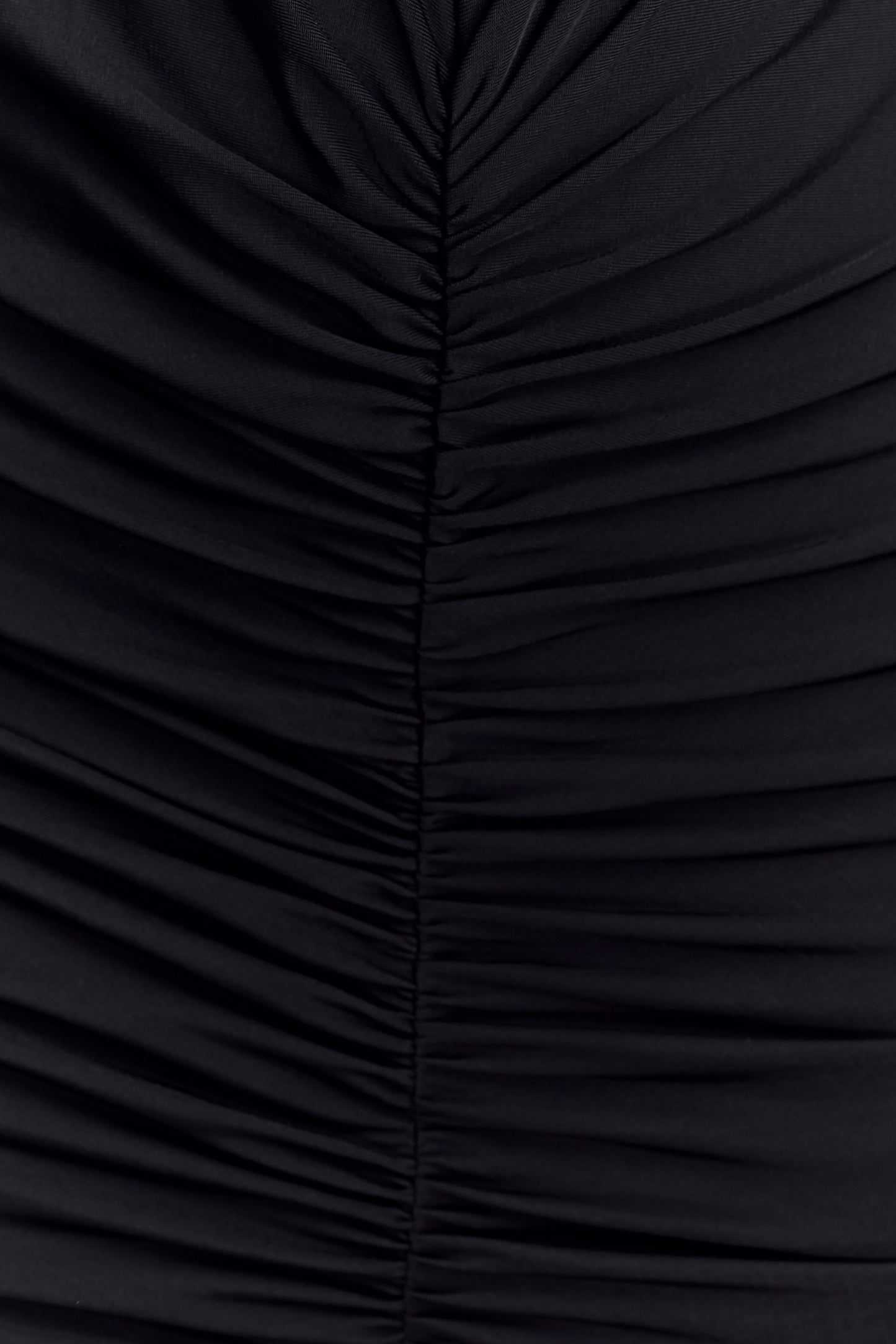 Vestido largo de manga larga en forma de bombé Louisa - Negro