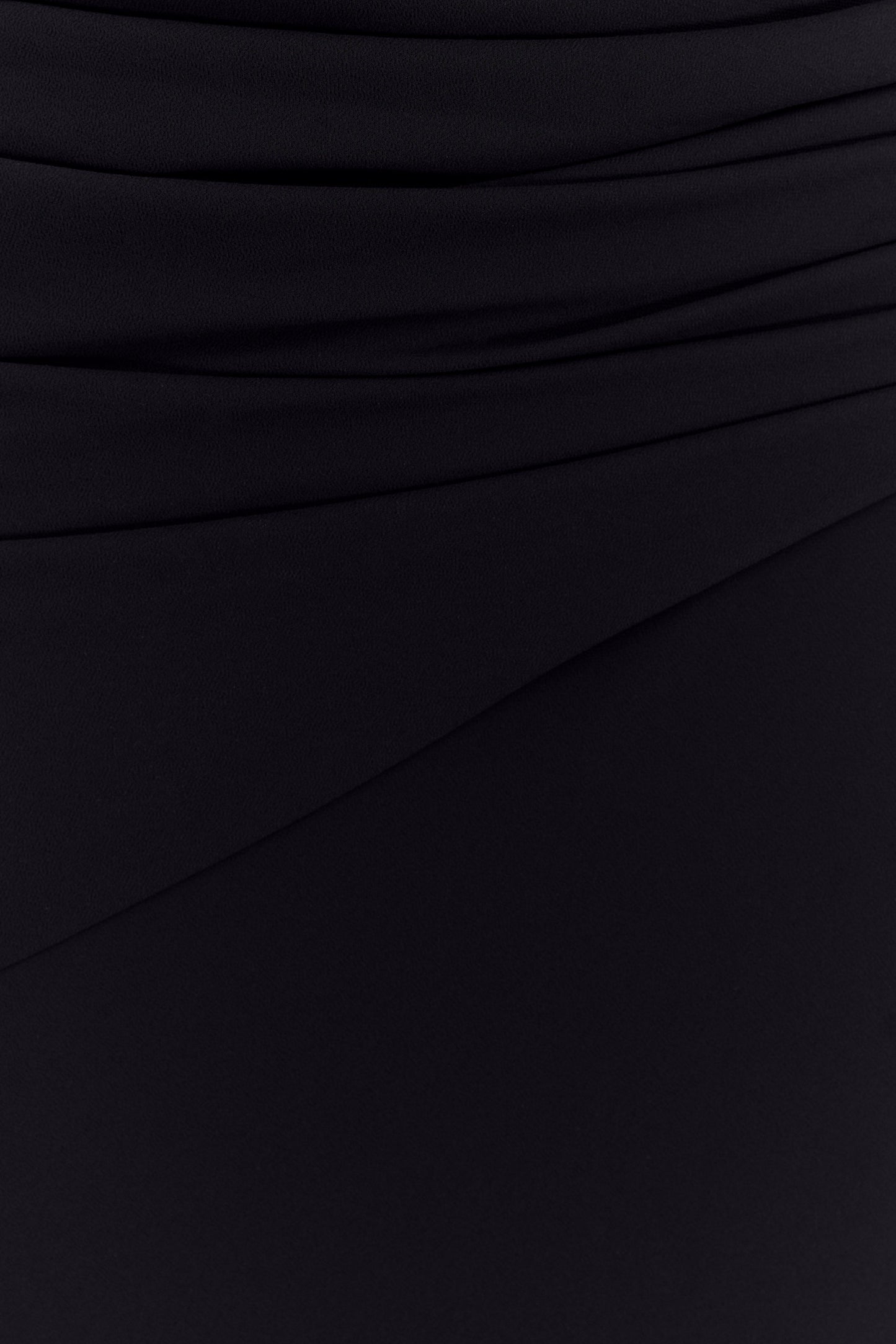Vestido maxi de gasa Giulia Draped en negro