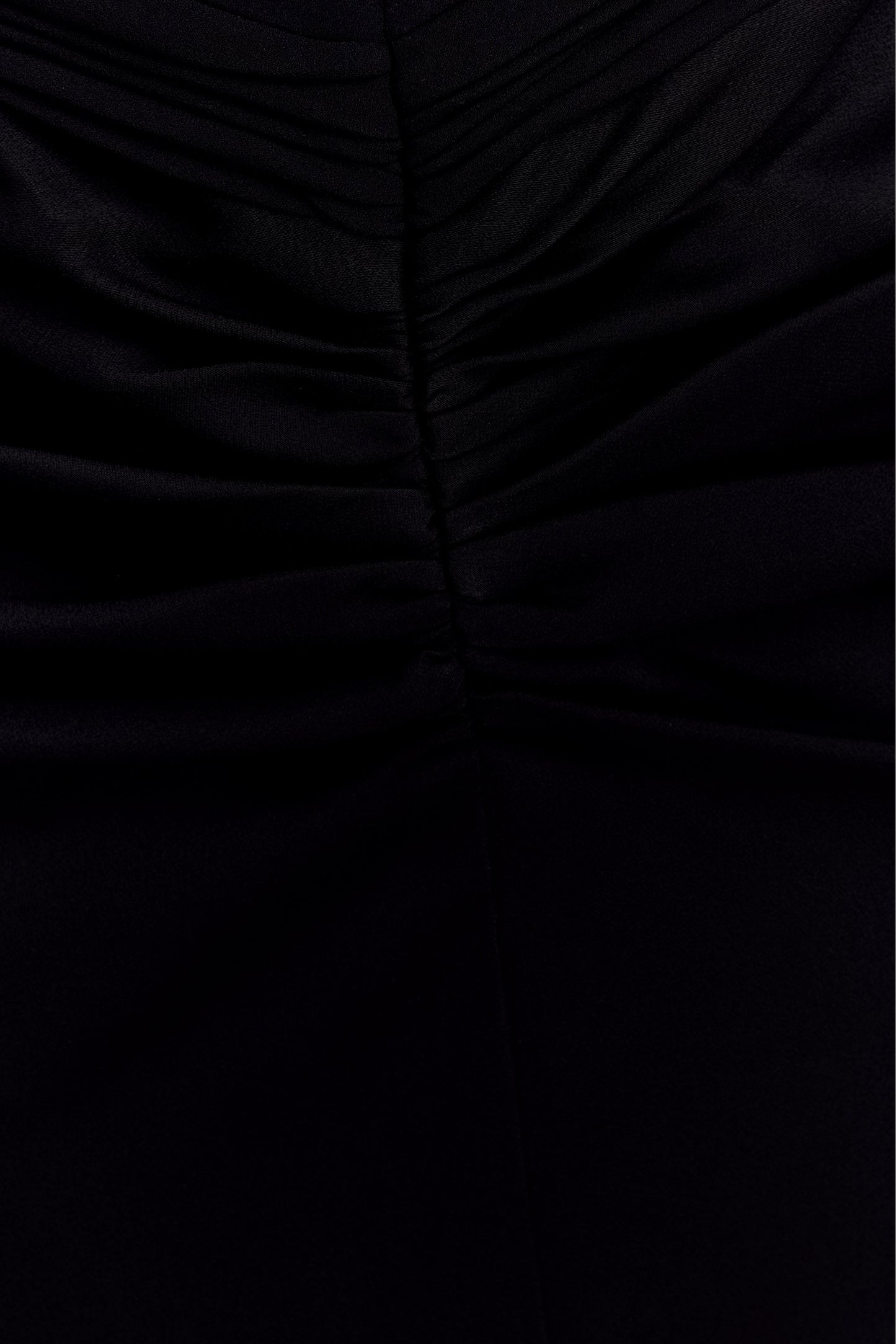 Vestido largo con cuello en V Vivianne en negro
