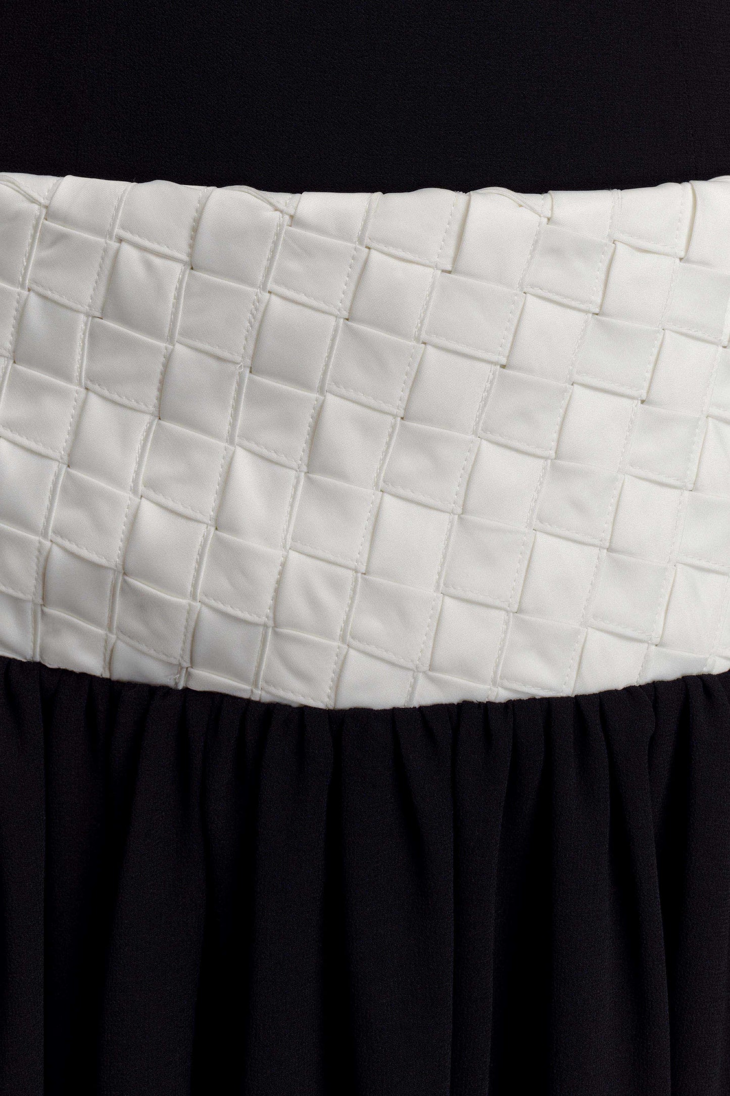 Vestido maxi de chiffon Celine - Negro/Blanco