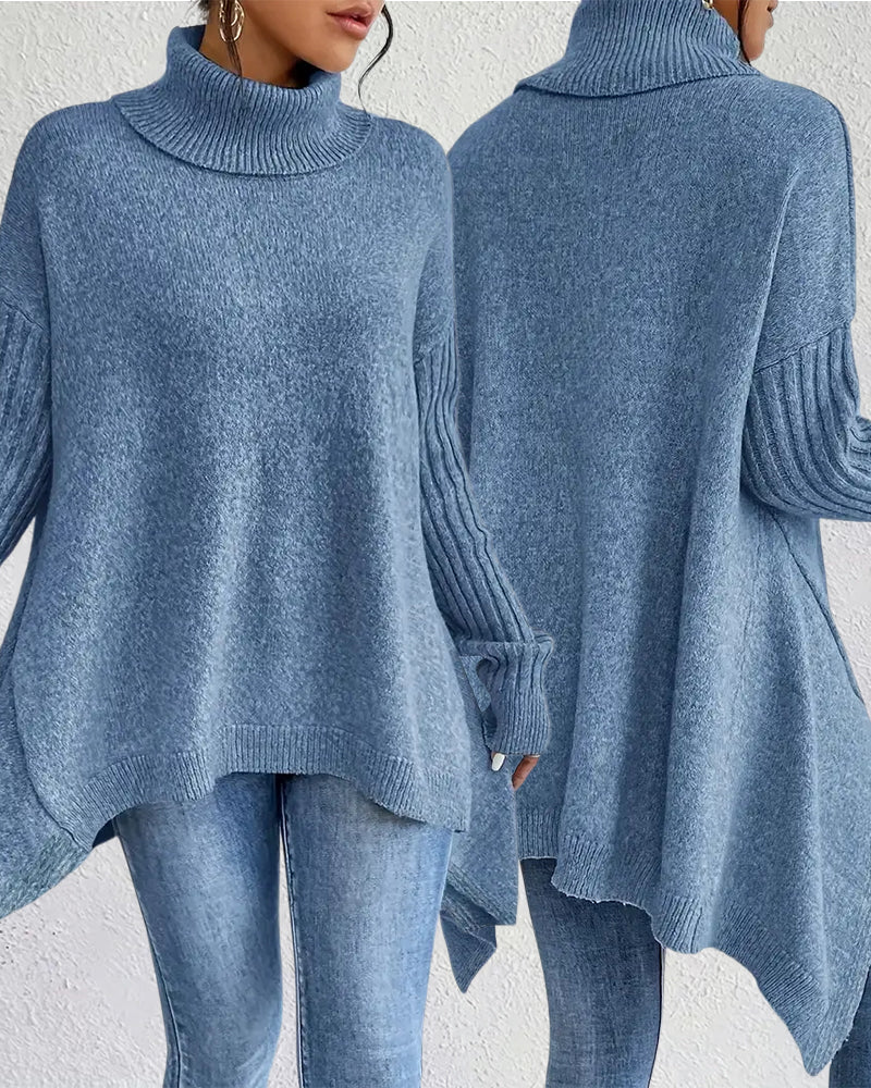Blusa con escote en V asimétrico y tirantes anchos