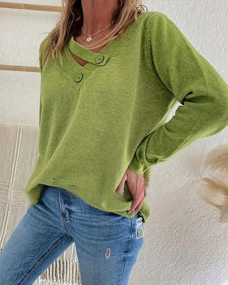 Camisa tipo polo de botones lisa
