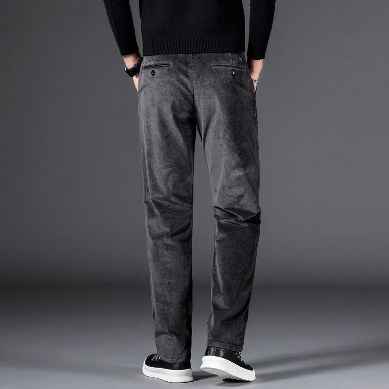 Lorance™ | Pantalones de pana de talle medio