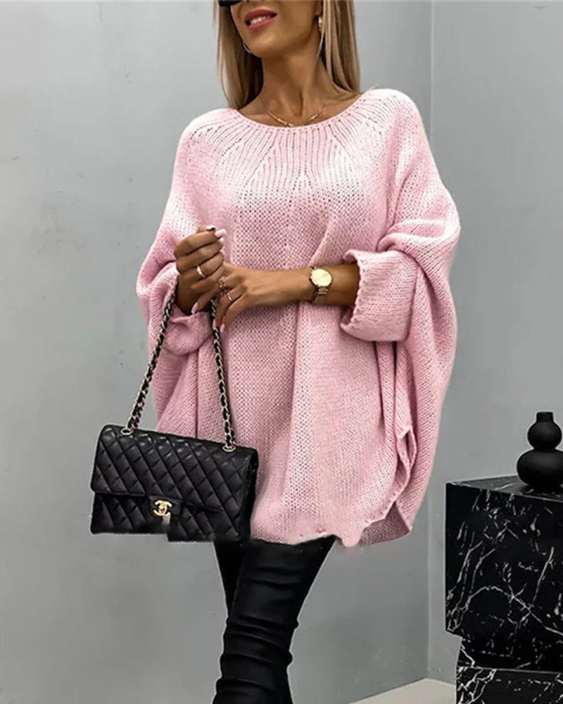 Manta de lana tricotada elegante para mujer