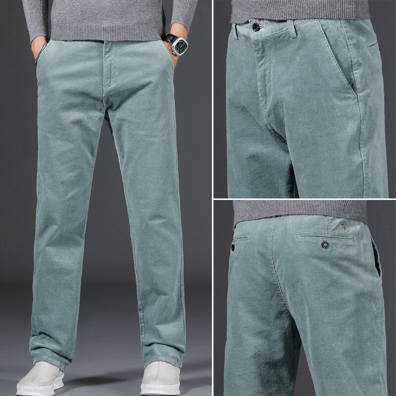 Lorance™ | Pantalones de pana de talle medio