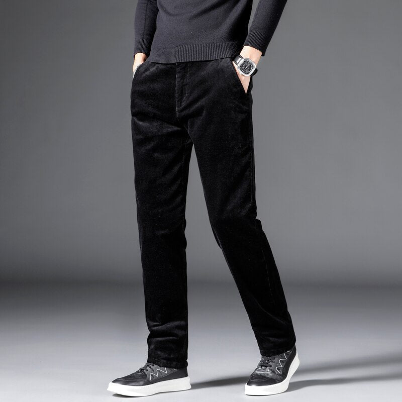 Lorance™ | Pantalones de pana de talle medio