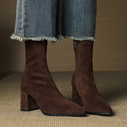 Alora - Botines de gamuza de lujo