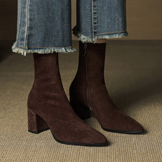 Alora - Botines de gamuza de lujo