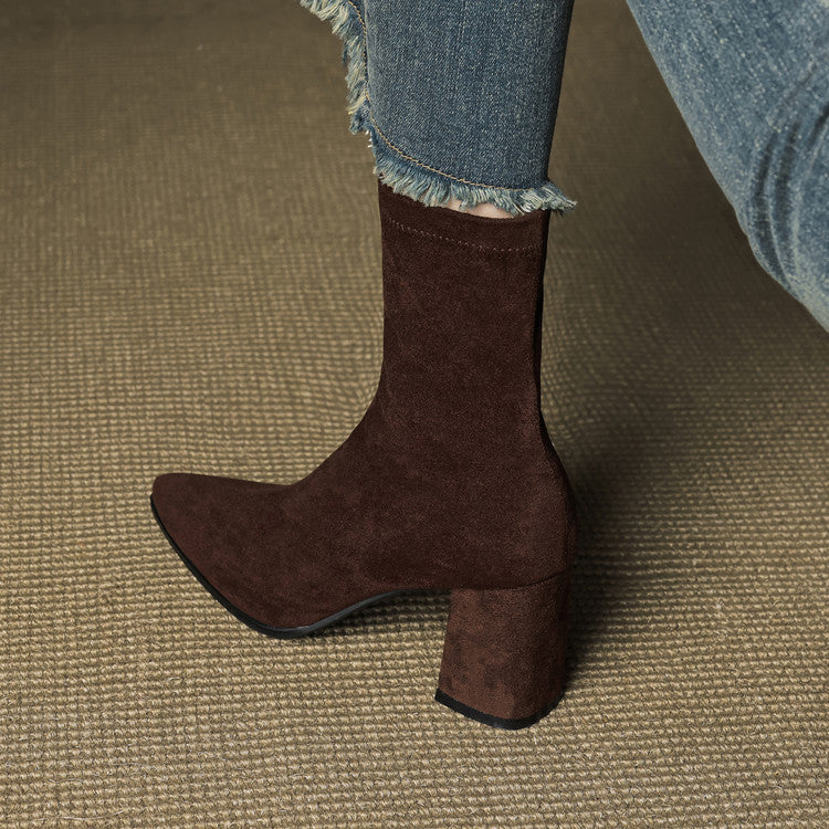 Alora - Botines de gamuza de lujo