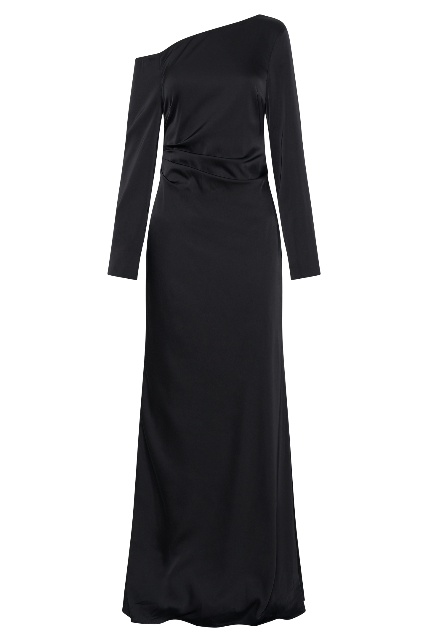 Vestido largo de manga larga Avery - Negro