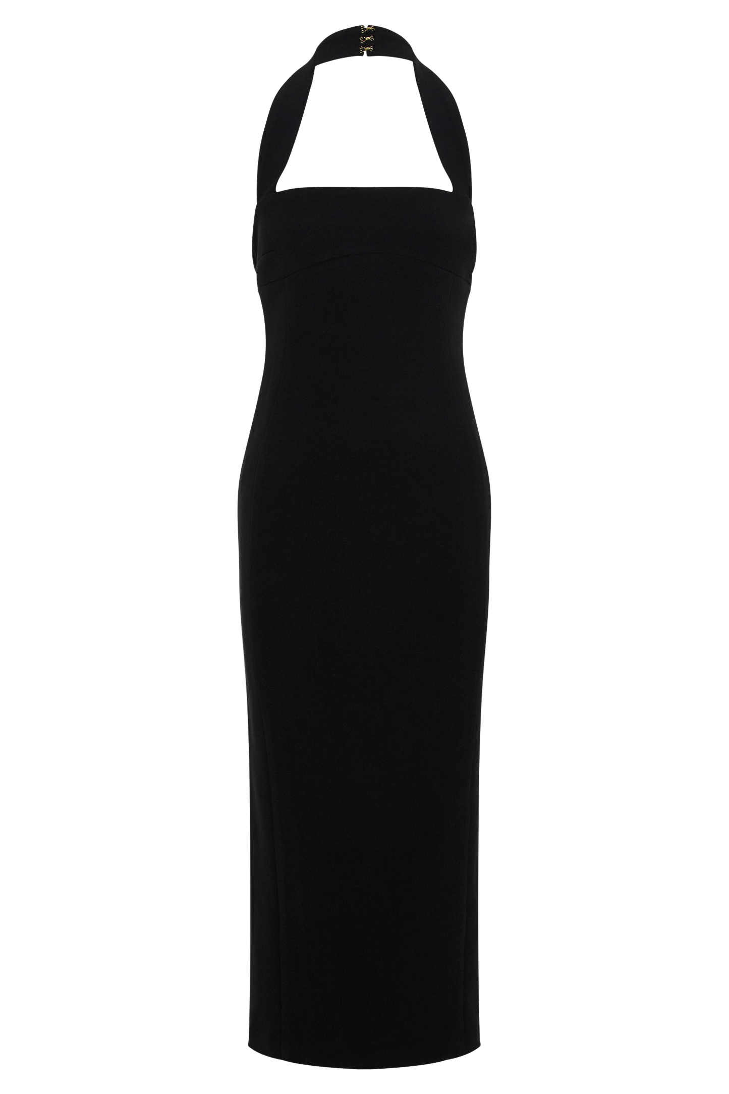 Vestido Midi Halter de Sastrería Amelita - Negro