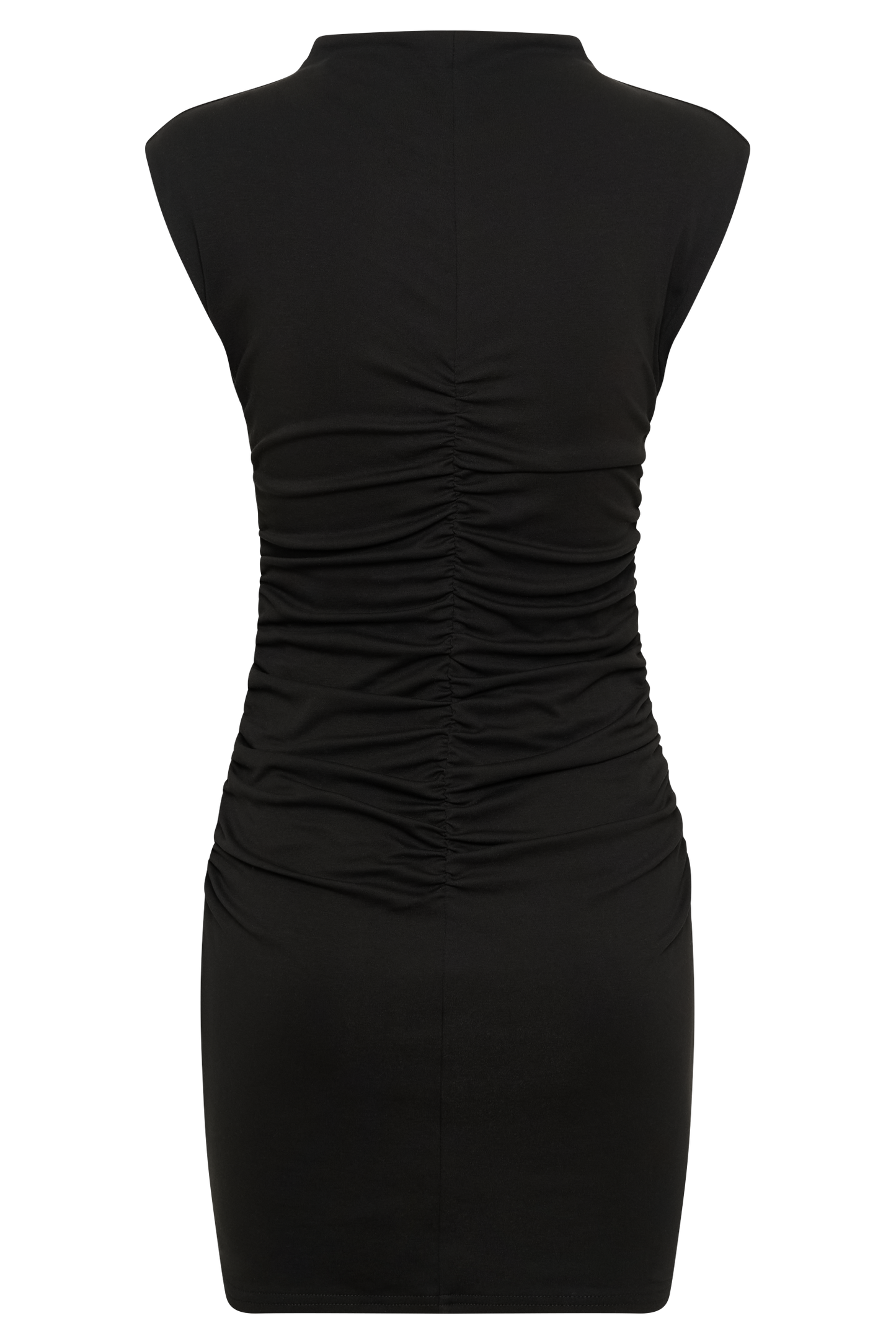 Vestido mini sin mangas con cuello alto Elliot - Negro