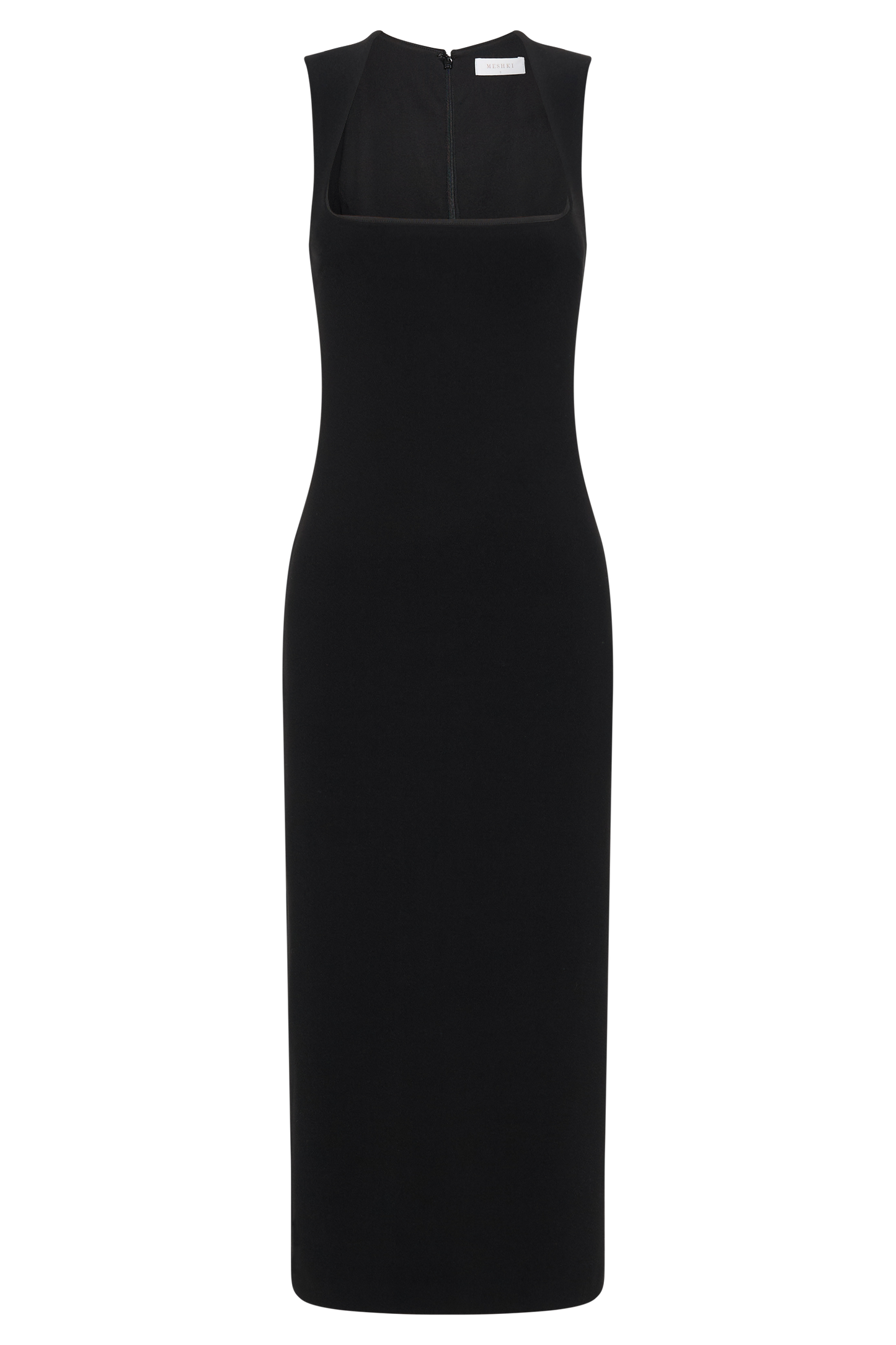 Vestido midi de crepé Frida - Negro
