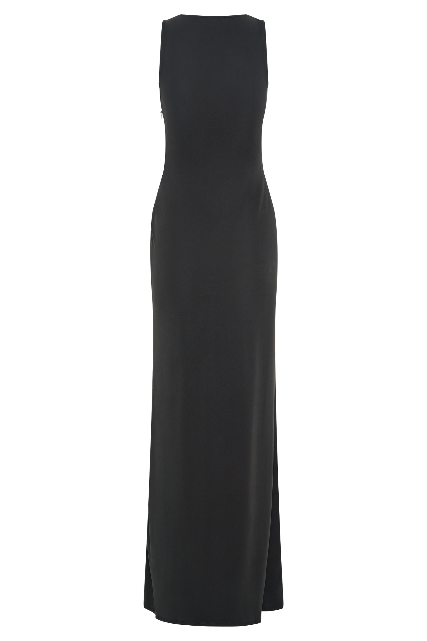 Vestido largo maxi de jersey con estampado de melocotón Kassidy - Negro