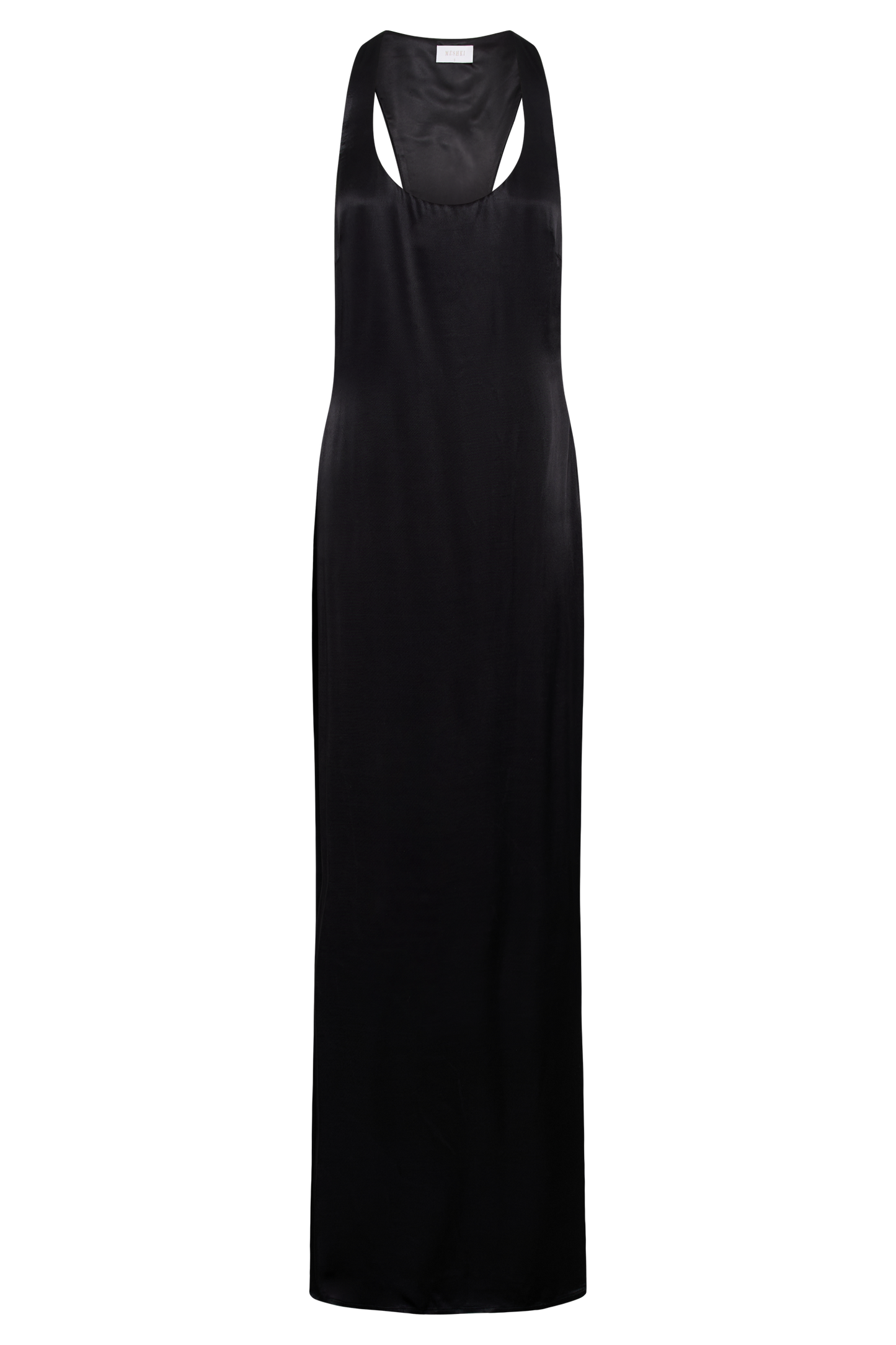 Vestido maxi con espalda alzada Jacquelyn - Negro