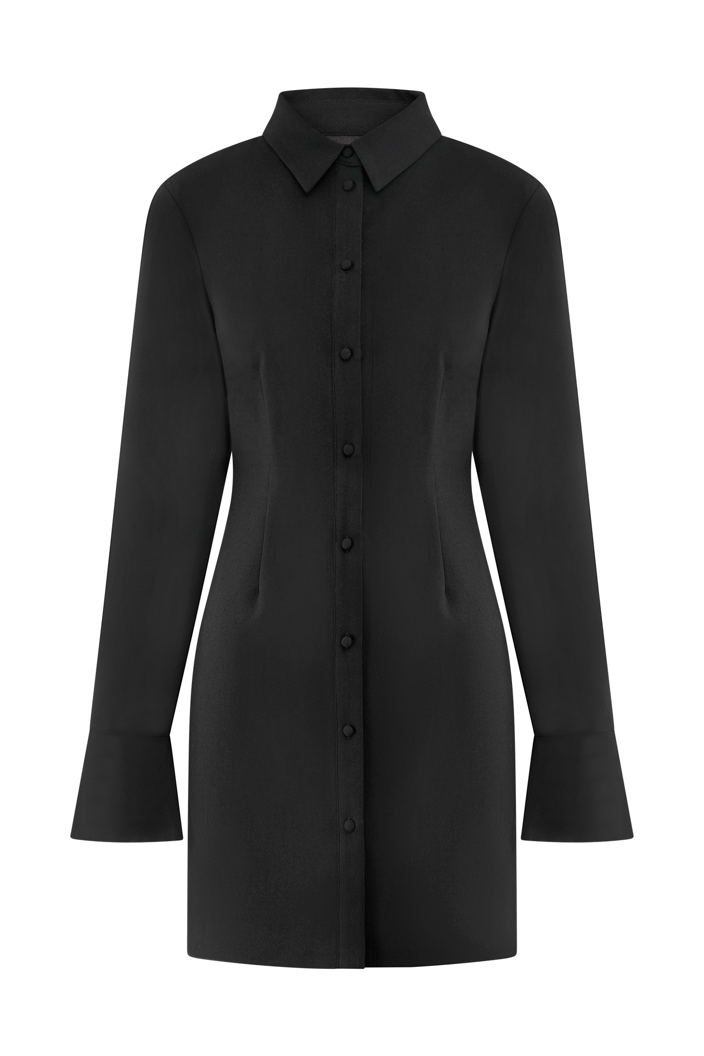 Vestido Mini Camisa Ajustada Dorian - Negro